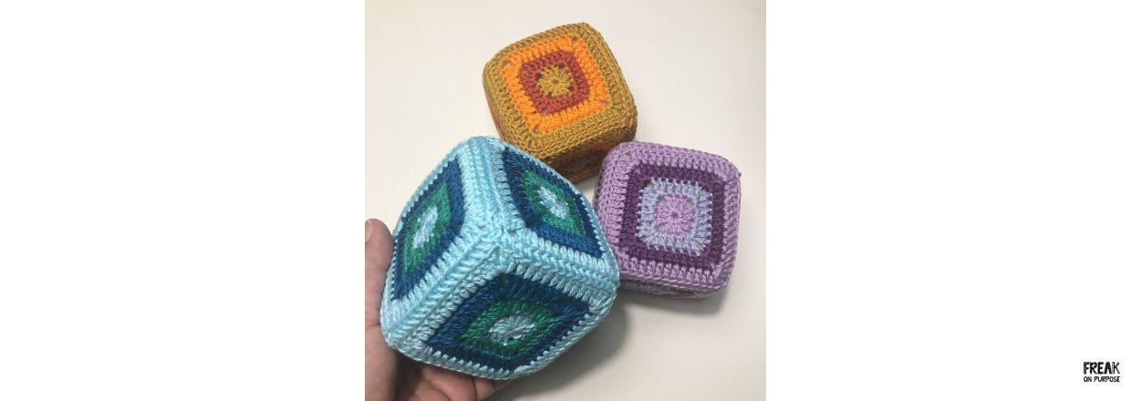 Hæklede skumterninger