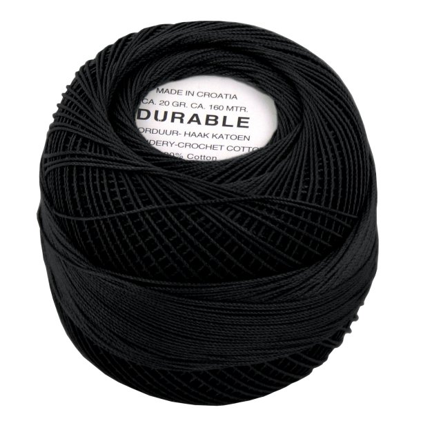 Tyndt hkle- og broderigarn, fv. 1001 Black