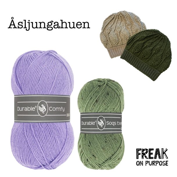 Hklekit SLJUNGAHUEN - Pastel Lilac/Saxon Green
