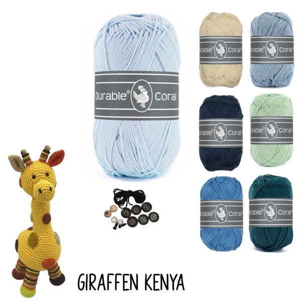 Hklekit til Giraffen Kenya - LIGHT BLUE