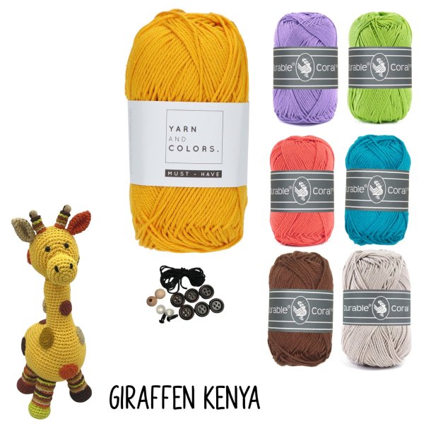 Hklekit til Giraffen Kenya - MUSTARD