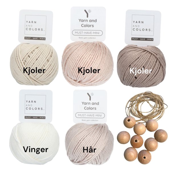 Hklekit Lille Stella (9 stk.), neutrale nuancer/lyst hr