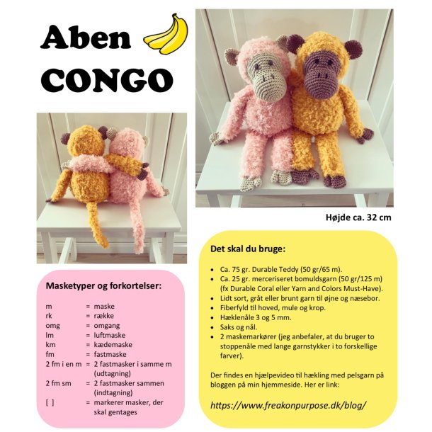 Hkleopskrift Aben CONGO (downloades fra ordrebekrftelsen)