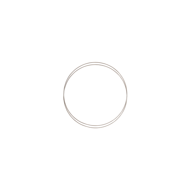 Metalring, D 15 cm, lysebrun